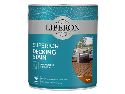 Liberon 126118 Superior Decking Stain Teak 2.5 Litre LIB126118