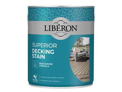 Liberon 126120 Superior Decking Stain Light Silver 2.5 Litre LIB126120