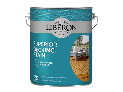 Liberon 126127 Superior Decking Stain Light Oak 5 Litre LIB126127