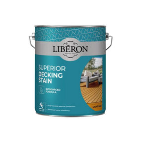 Liberon 126127 Superior Decking Stain Light Oak 5 Litre LIB126127