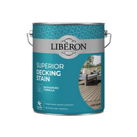 Liberon 126130 Superior Decking Stain Light Silver 5 Litre LIB126130