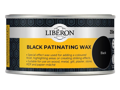 Liberon 126821 Black Patinating Wax 250ml LIBBPW250N