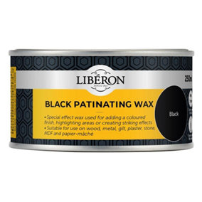 Liberon 126821 Black Patinating Wax 250ml LIBBPW250N