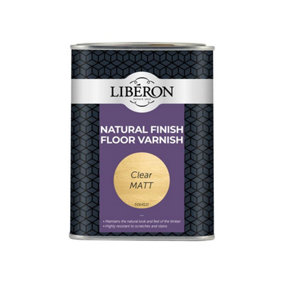Liberon 126852 Natural Finish Floor Varnish Clear Matt 1 litre LIBVWNCM1LN