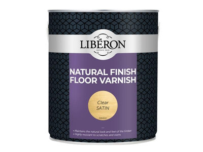 Liberon 126855 Natural Finish Floor Varnish Clear Satin 2.5 litre LIBFVWCS25LN