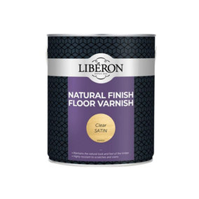 Liberon 126855 Natural Finish Floor Varnish Clear Satin 2.5 litre LIBFVWCS25LN