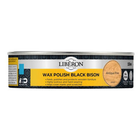 Liberon 126866 Black Bison Wax Paste Antique Pine 150ml LIBBPWAP150N