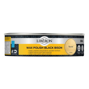 Liberon 126871 Black Bison Wax Paste Neutral 150ml LIBBBPWN150N