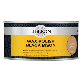 Liberon 126875 Black Bison Wax Paste Georgian Mahogany 500ml LIBBPWGM500N