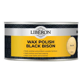 Liberon 126878 Black Bison Wax Paste Neutral 500ml LIBBPWN500N