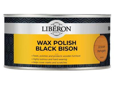 Liberon 126881 Black Bison Wax Paste Victorian Mahogany 500ml LIBBPWVM500N
