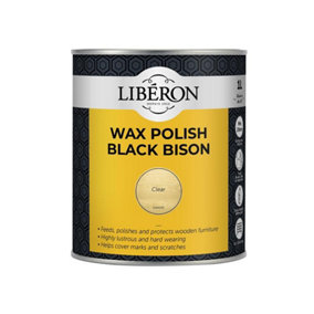 Liberon 126883 Black Bison Wax Paste Antique Pine 1kg LIBBBPWAP1N