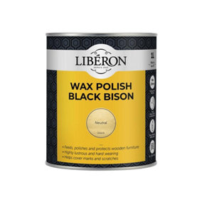 Liberon 126886 Black Bison Wax Paste Neutral 1kg LIBBBPWN1N