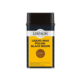 Liberon 126888 Liquid Wax Polish Black Bison Dark Oak 500ml LIBBLWDO500N