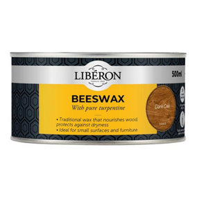 Liberon 126898 Beeswax Paste Dark Oak 500ml LIBBPD500N
