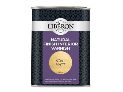 Liberon 126899 Natural Finish Interior Varnish Clear Matt 1 litre LIBELNFIVCMN