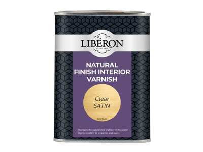 Liberon 126900 Natural Finish Interior Varnish Clear Satin 1 litre ...