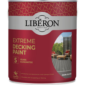 Liberon Extreme Decking Paint Dark Silver 2.5 Litre