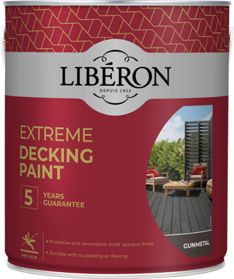 Liberon Extreme Decking Paint Gun Metal 2.5 Litre