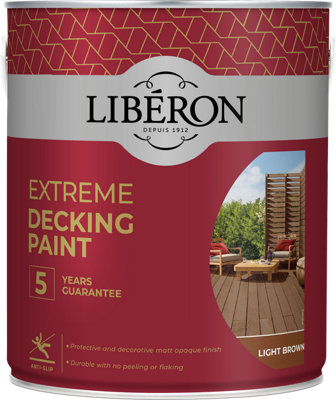 Liberon Extreme Decking Paint Light Brown 2.5 Litre