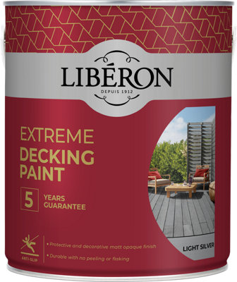 Liberon Extreme Decking Paint Light Silver 2.5 Litre