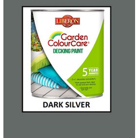 Liberon Extreme Garden Decking Paint - Dark Silver - 2.5 Litres