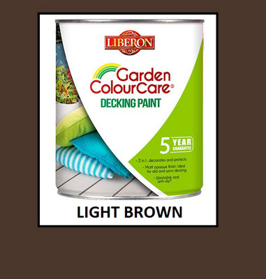 Liberon Extreme Garden Decking Paint - Light Brown - 2.5 Litres