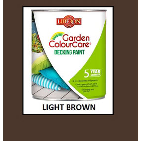 Liberon Extreme Garden Decking Paint - Light Brown - 2.5 Litres