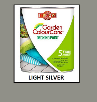 Liberon Garden Decking Paint - Light Silver - 2.5 Litres