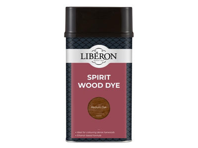 Liberon Medium Oak Spirit Wood Dye 1 Litre for Deep Wood Colouring