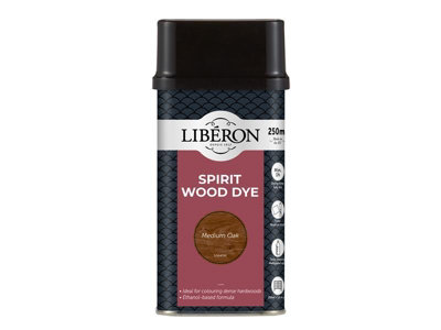 Liberon Medium Oak Spirit Wood Dye 250ml - Vibrant Deep Penetrating Color for Wood Finishing