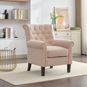 Liberty Fabric Accent Chair - Beige
