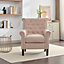 Liberty Fabric Accent Chair - Beige