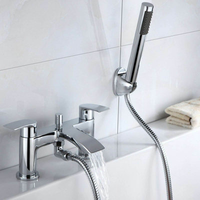 LIBRA WATERFALL BATHROOM TAP BASIN MONO MIXER BATH SHOWER MIXER SET SOLID BRASS