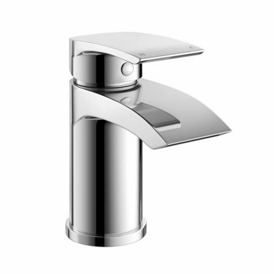 LIBRA WATERFALL BATHROOM TAP BASIN MONO MIXER BATH SHOWER MIXER SET SOLID BRASS - 4