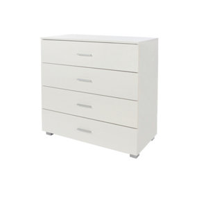 Lido 4 drawer chest of drawers, White