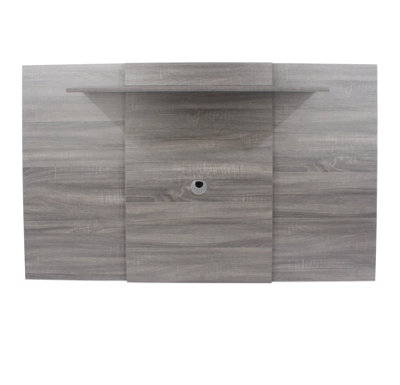 Lido extendable fixed TV wall panel, grey oak effect