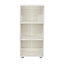 Lido low narrow bookcase, white gloss finish