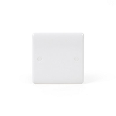 Lieber Silk White 1 Gang Blanking Plate - Curved Edge