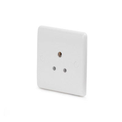 Lieber Silk White 5 Amp Light Socket - Curved Edge