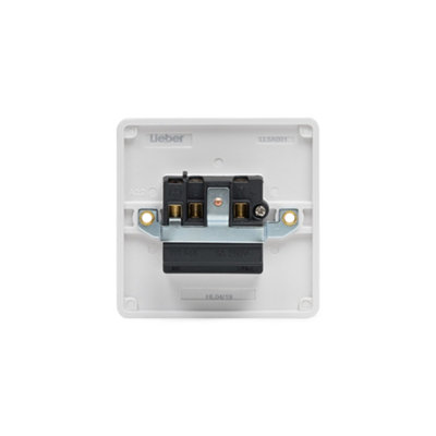 Lieber Silk White 5 Amp Light Socket - Curved Edge