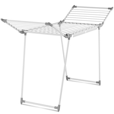 Life drying rack, 18 m drying length, foldable - white