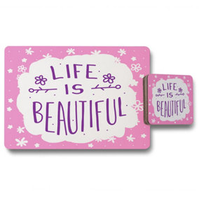 Life Is Beautiful (Placemat & Coaster Set) / Default Title