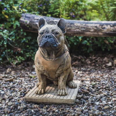 Life-Size French Bulldog Statue | DIY at B&Q