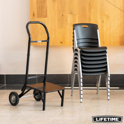 Lifetime 14-Pack Stacking Chairs with Chair Trolley - Durable Indoor ...