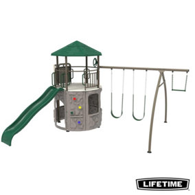 Lifetime 18 Ft. x 16 Ft. Adventure Tower Playset (Earthtone) Assembly Included