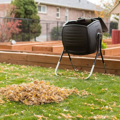 Lifetime 189L (50 Gallon) Compost Tumbler Heavy-Duty HDPE Single ...