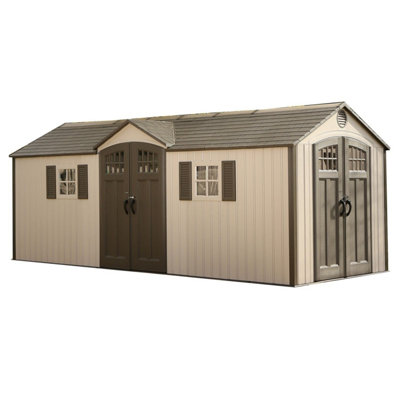 Lifetime 20x8ft Heavy Duty Plastic Shed - Dual Entrance