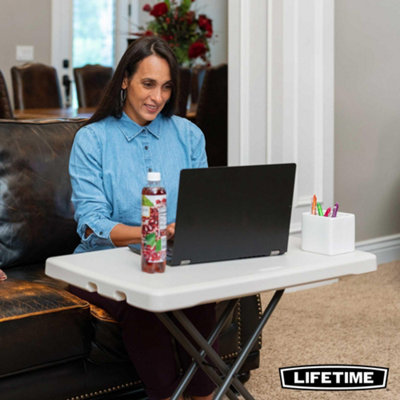 Lifetime Personal Folding Table Almond White