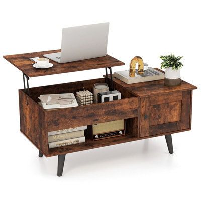 Lift Top Coffee Table Living Room Table with Storage & Hidden ...